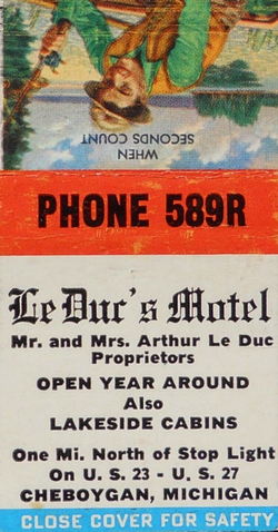 LeDucs Creekside Motel - Matchbook (newer photo)